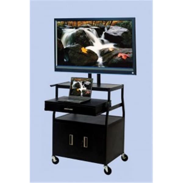 Vti Manufacturing VTI Manufacturing FDCAB4418E cart for up to 47 in. FP TV w front & back; shelf & drawer W B cab. FDCAB4418E - main